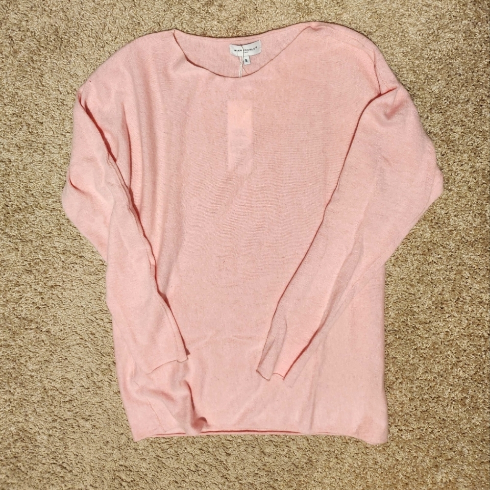 NWT Bianco & Blu Italy M Merino Wool And Cashmere Blend Sweater Pullover Azalea